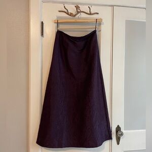 Eileen Fisher NWT silk skirt. Beautiful deep eggplant color. Simplicity itself.
